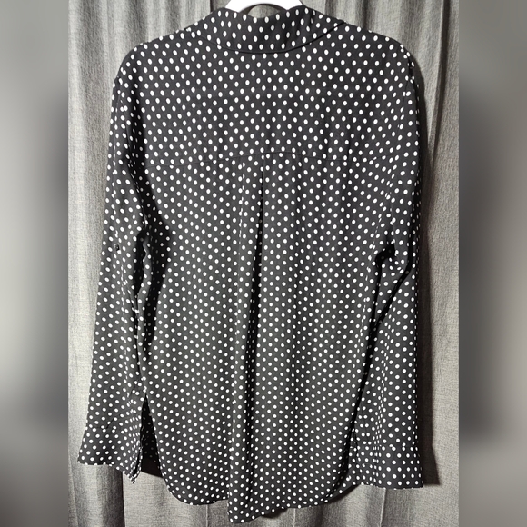 Express Portofino Polka Dit and Lace Print Shirt - Work Office Wear Size XL - Picture 3 of 3